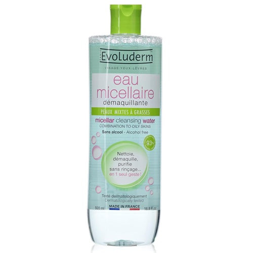 Evoluderm – Micellar Water Makeup Remover for Combination to Oily Skin 500 ml image 0