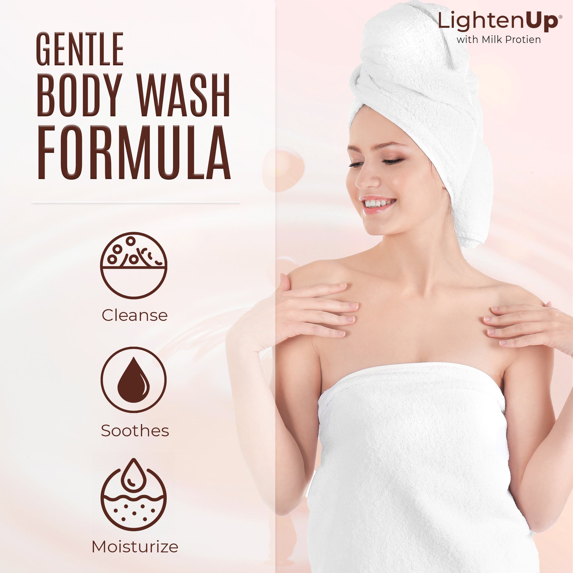 LightenUp Milk Protein Shower Gel 1000ml