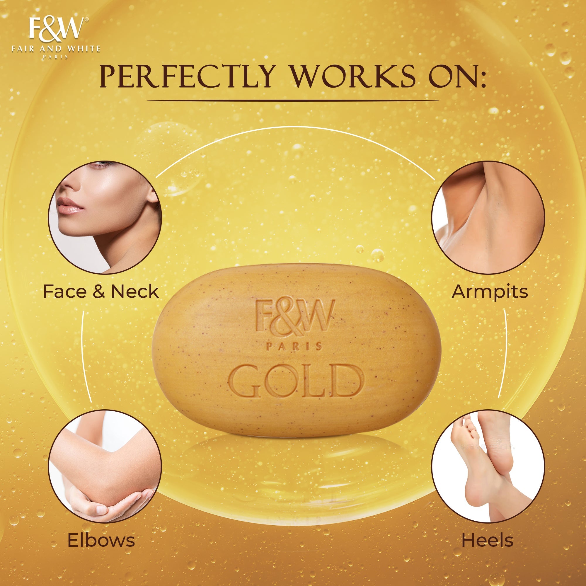 Fair And White Gold Exfoliating Soap with Argan Oil 200g