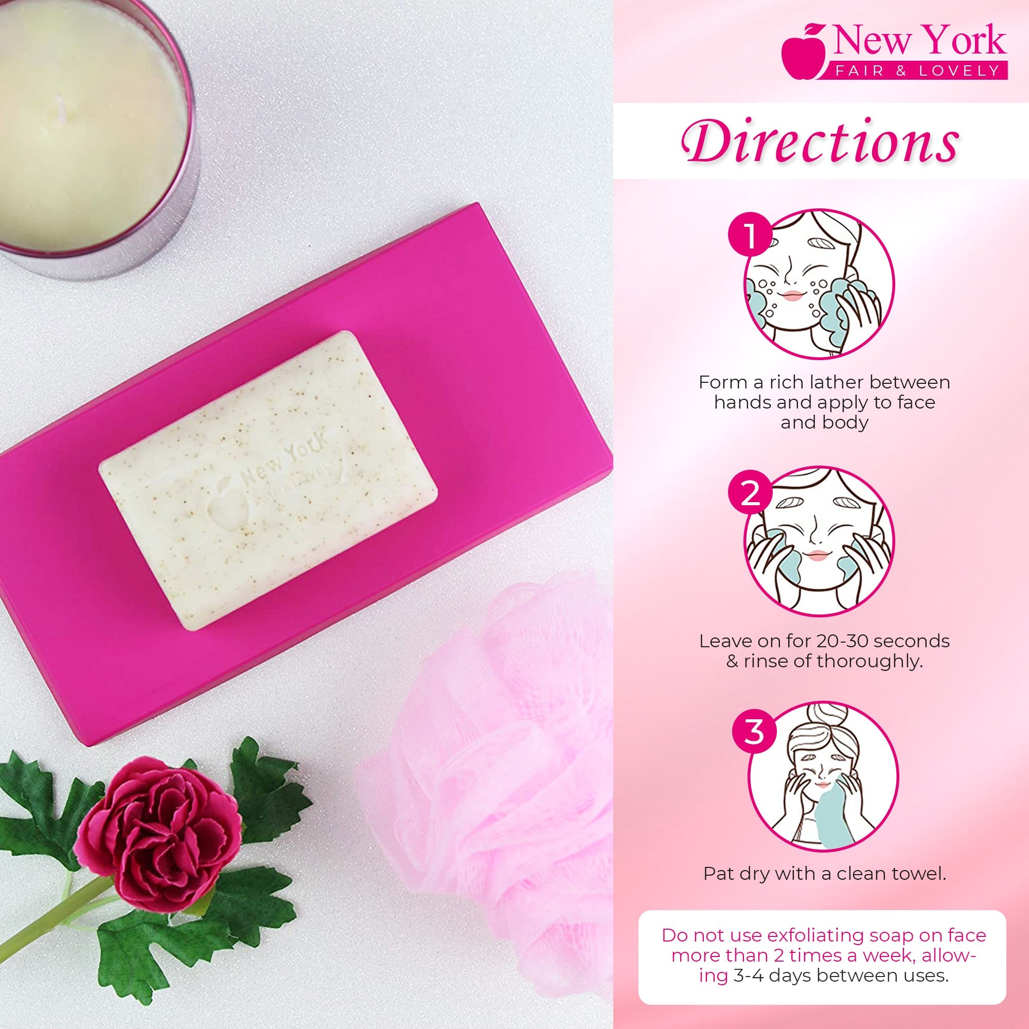 New York Fair & Lovely Exfoliating soap 200gr