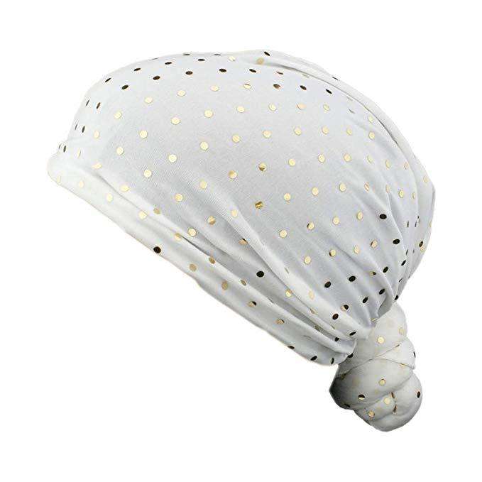 Magic Gold Knotted Wrap White w/Gold #0788