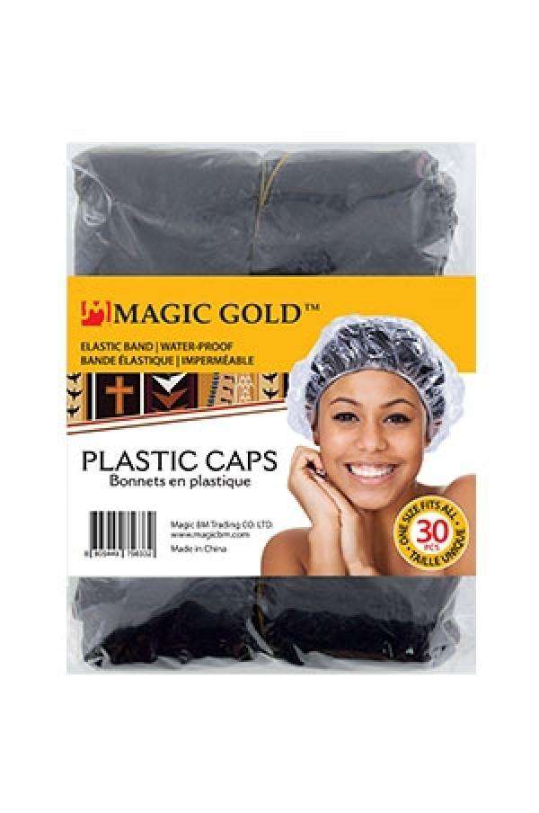 Magic Gold Plastic Cap 30 Pack - Black