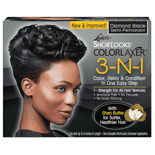 Pink Shortlooks Colorlaxer 3-in-1 Relaxer Kit - Diamond Black