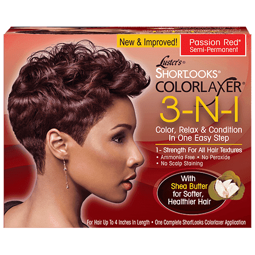 Pink Shortlooks Colorlaxer 3-in-1 Relaxer Kit - Passion Red