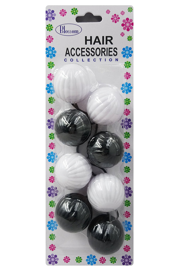 Blossom Hair Baubles - White & Black #PPP08-02A