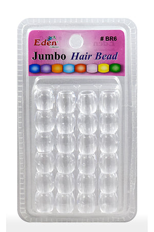 Eden Jumbo Hair Beads - Clear #BR6-C