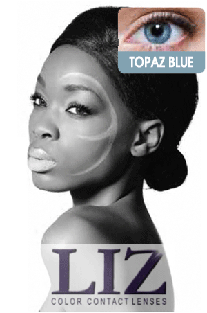 LIZ Color Contact Lenses #2T Topaz Blue #4