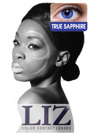 LIZ Color Contact Lenses #1T True Sapphire #2