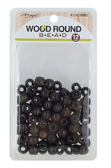 Magic Collection Wood Round Beads - Medium Dark Brown #12816BRO