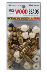 Magic Gold Mix Wood Beads - Assorted #6 #MG07376