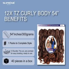 Supreme Hair Pre-Stretched 12X TZ Curly Body