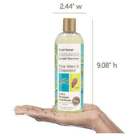 Curl Rehab Length Retention Rice Water & Grapeseed 2-N-1 Shampoo Conditioner