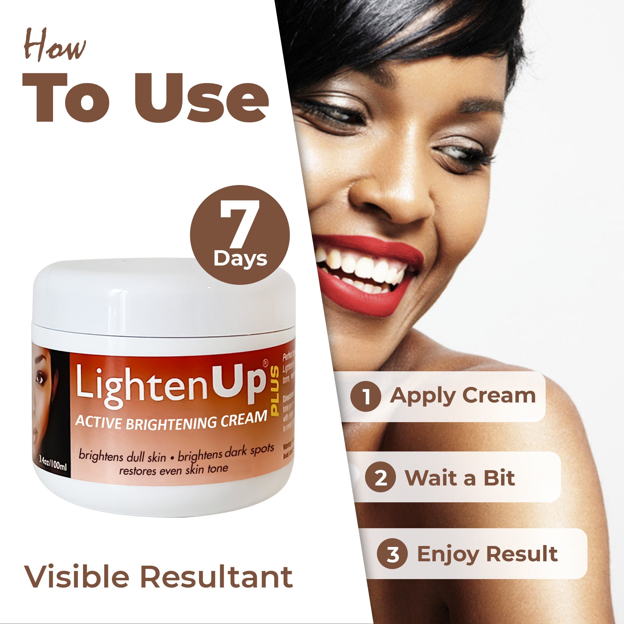 LightenUp Plus Active Brightening Cream 100ml / 3.4 fl oz