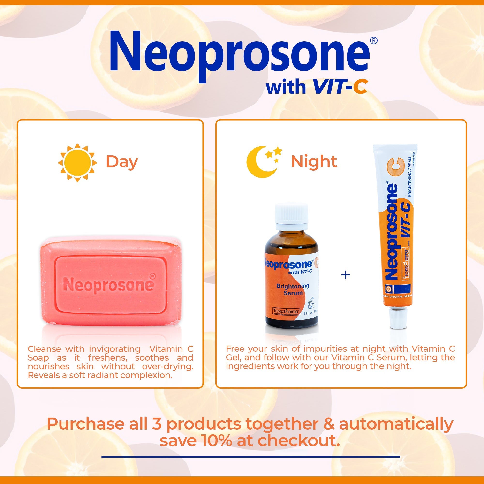 Neoprosone Cleansing Bar Soap with Vitamin "C" 80g