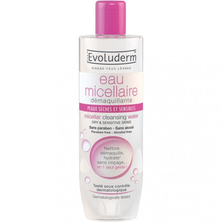 Evoluderm – Micellar Water Makeup Remover for Dry and Sensitive Skin 500 ml image 0