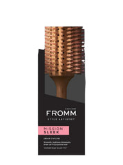 FROMM Mission Sleek Vented Round Wood Hair Brush w/Boar Bristles - 1 3/4"