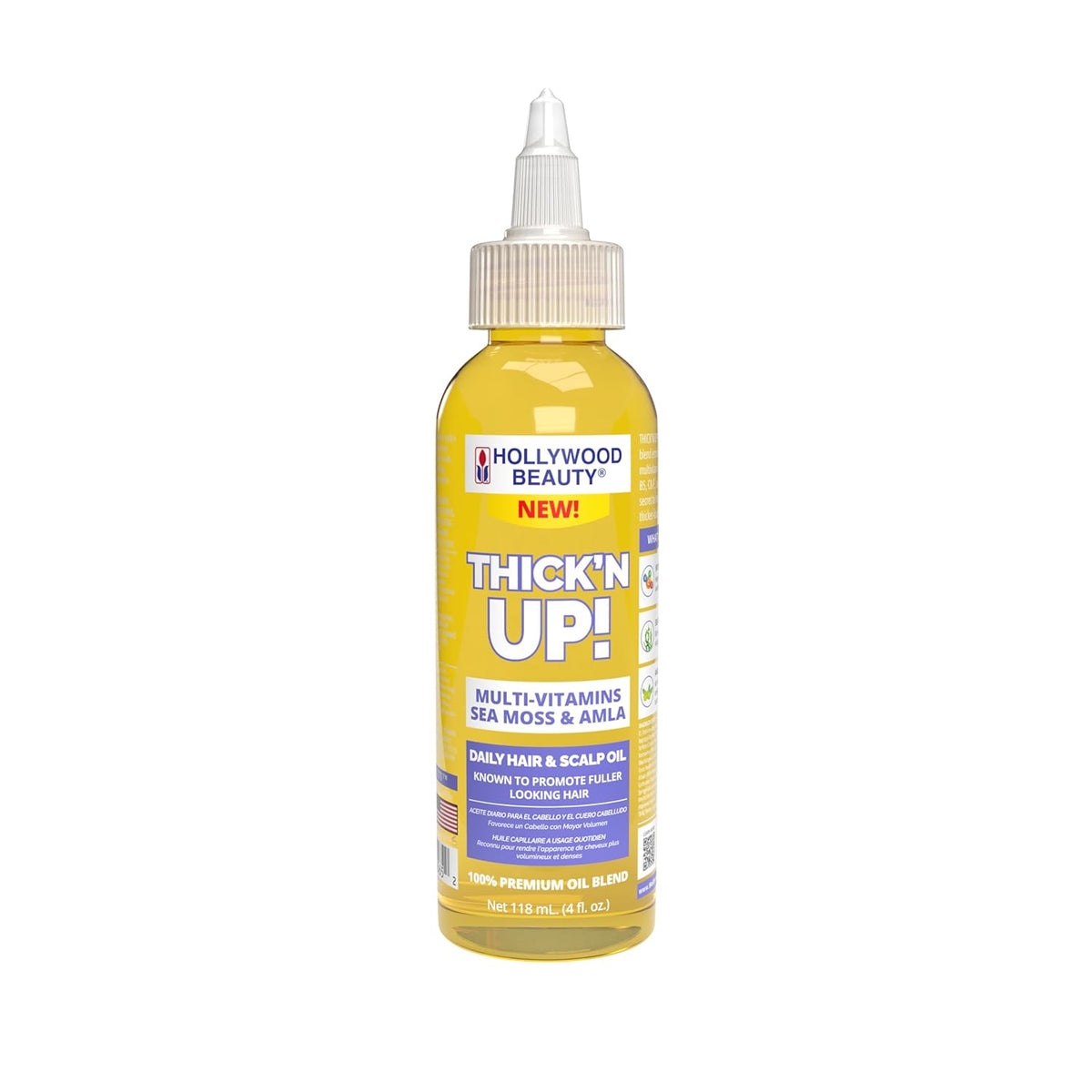 Hollywood Beauty Thick’N Up! Multi-Vitamins, Sea Moss, & Amla Daily Hair & Scalp Oil