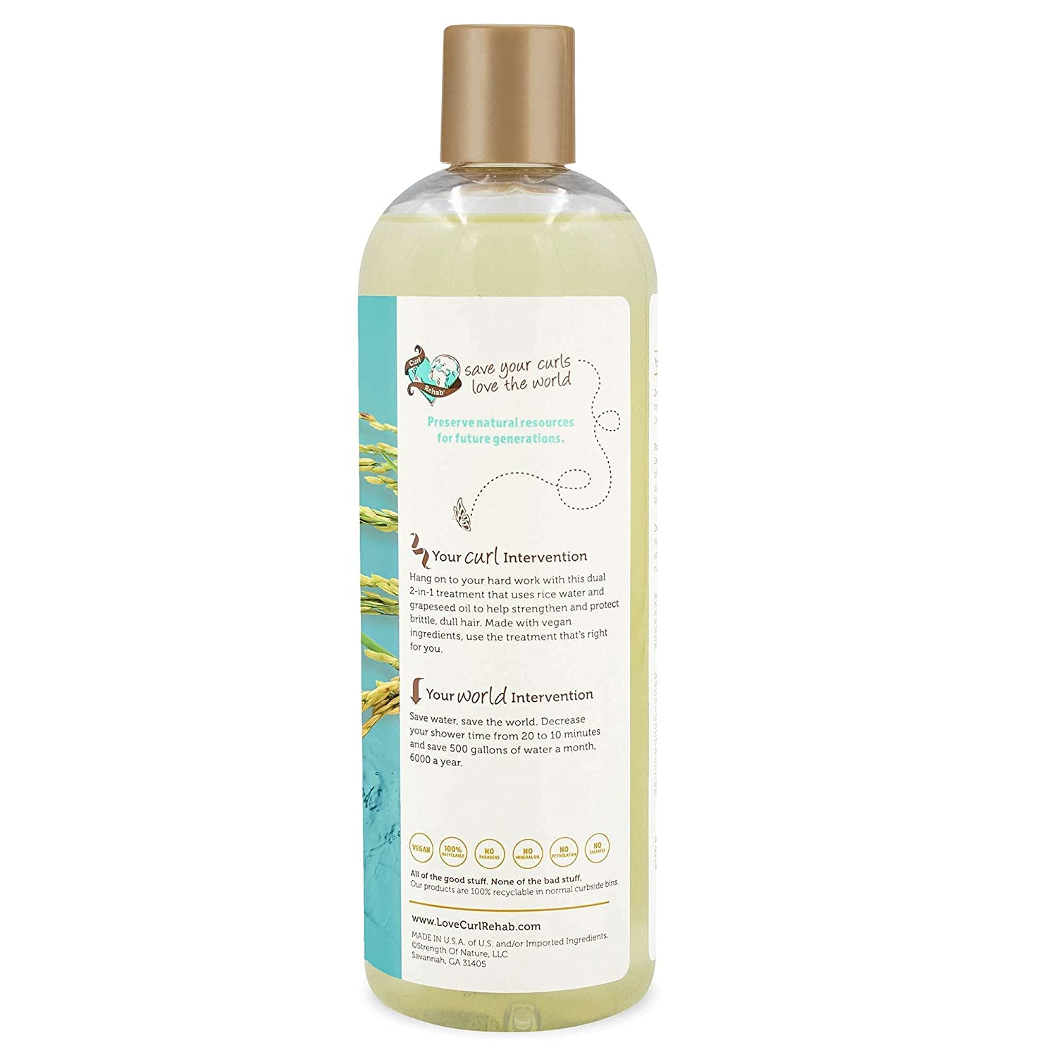 Curl Rehab Length Retention Rice Water & Grapeseed 2-N-1 Shampoo Conditioner