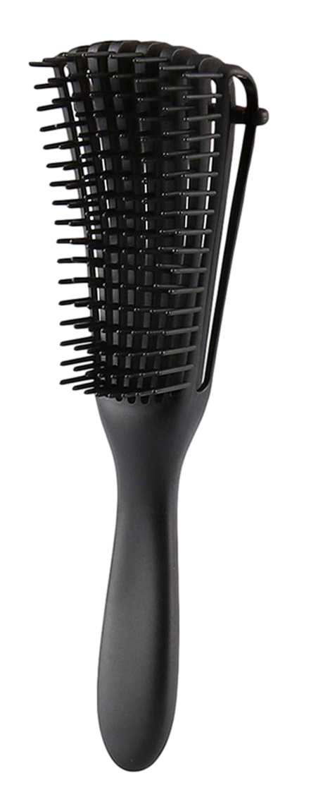 8 Row Detangling Hair Brush - Black