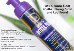 Black Panther Strong Diamond Edges Braids Control Foam Mousse