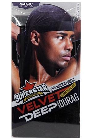 Magic Collection Velvet Deep Wave Durag #4803 Black