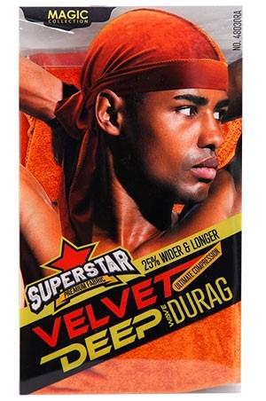 Magic Collection Velvet Deep Wave Durag #4807 Orange