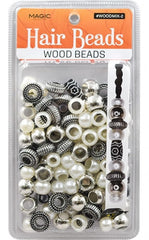 Magic Collection Hair Beads Wood Beads - #WOODMIX2