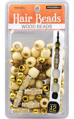 Magic Collection Hair Beads Wood Beads - #WOODMIX4