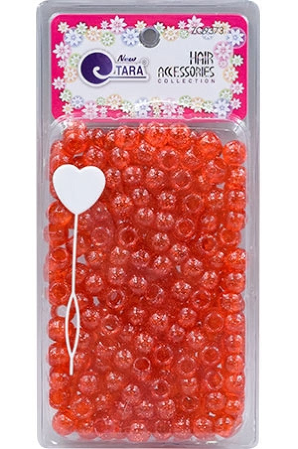 Tara Large Hair Beads - Red Crystal Jumbo Pack #9373