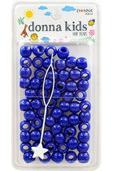 Donna Kids Medium Hair Beads - Blue #5610