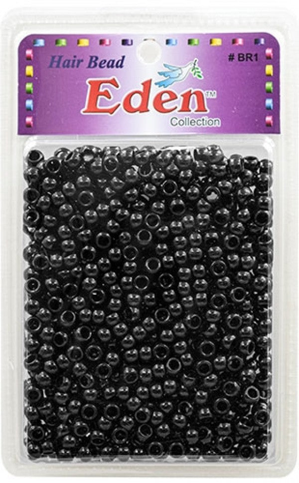 Eden Small Hair Beads Jumbo Pack - Black #BR1BK