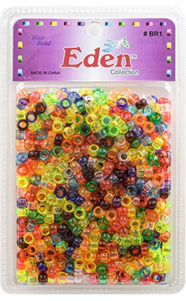 Eden Small Hair Beads Jumbo Pack - Clear Assorted #BR1CM