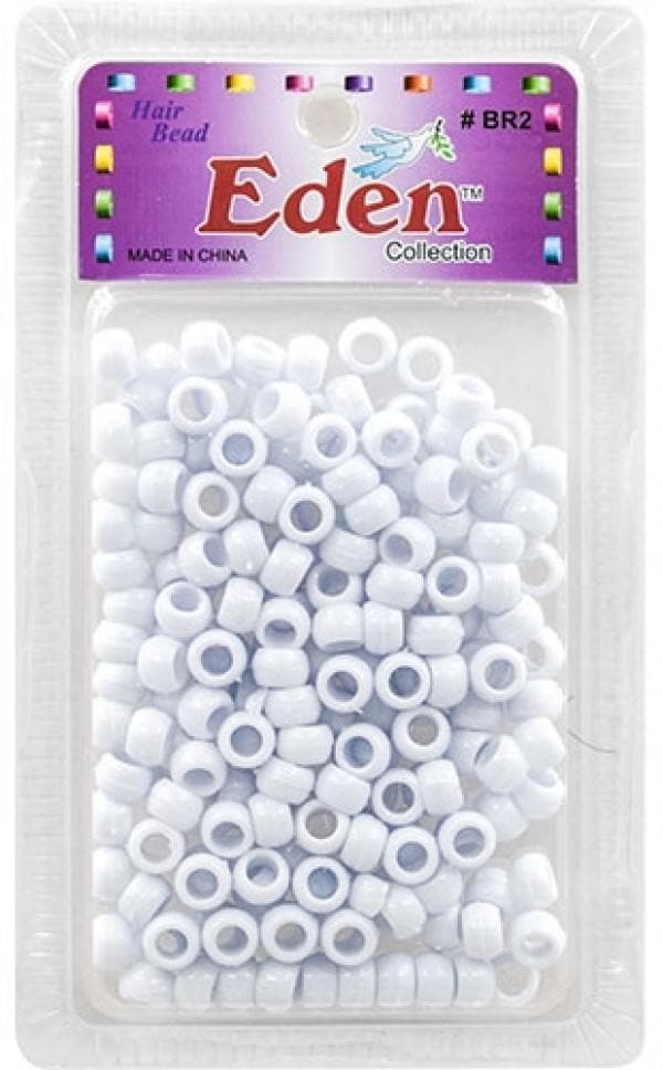 Eden Small Hair Beads - White #BR2W