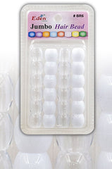 Eden Jumbo Hair Beads - White & Clear #BR6CW
