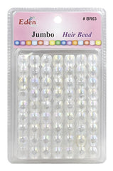 Eden Jumbo Hair Beads - Glossy Clear #BR63CAB