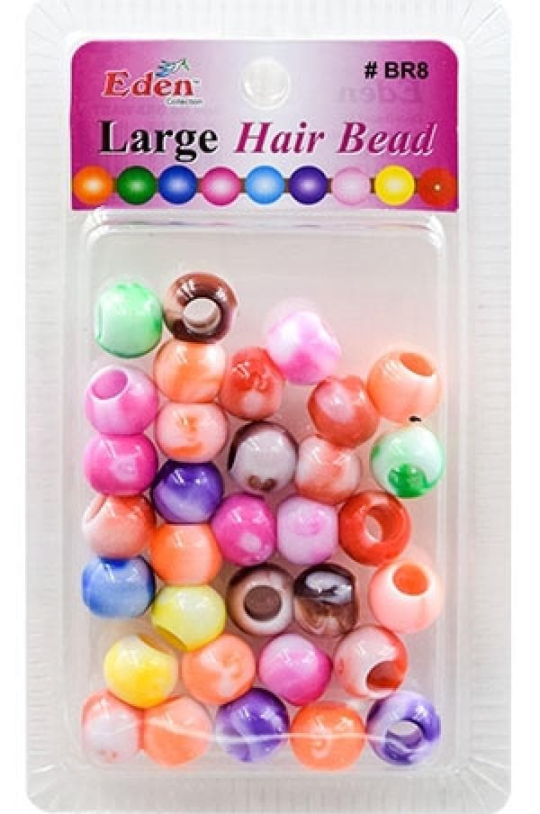 Eden Large Hair Beads - 2 Tone Assorted #BR8WAST
