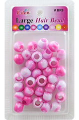 Eden Large Hair Beads - 2 Tone Pink #BR8WPNK