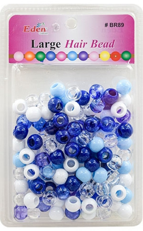 Eden Large Hair Beads Jumbo Pack - Blue Tone Mix #BR89B6