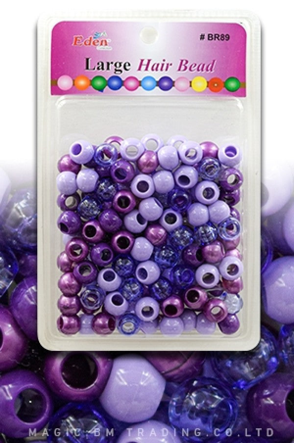 Eden Large Hair Beads Jumbo Pack - Purple Tone Mix #BR89PUR6