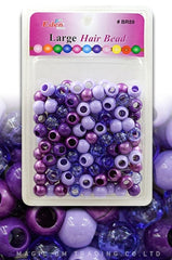 Eden Large Hair Beads Jumbo Pack - Purple Tone Mix #BR89PUR6
