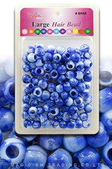 Eden Large Hair Beads Jumbo Pack - Blue Two-Tone #BR89WBLU