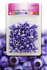 Eden Large Hair Beads Jumbo Pack - Purple Two-Tone # BR89WPUR