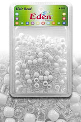 Eden Medium Hair Beads Jumbo Pack - Clear & White #BR9CW