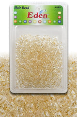 Eden Medium Hair Beads Jumbo Pack - Clear w/Gold Glitter #BR9GG