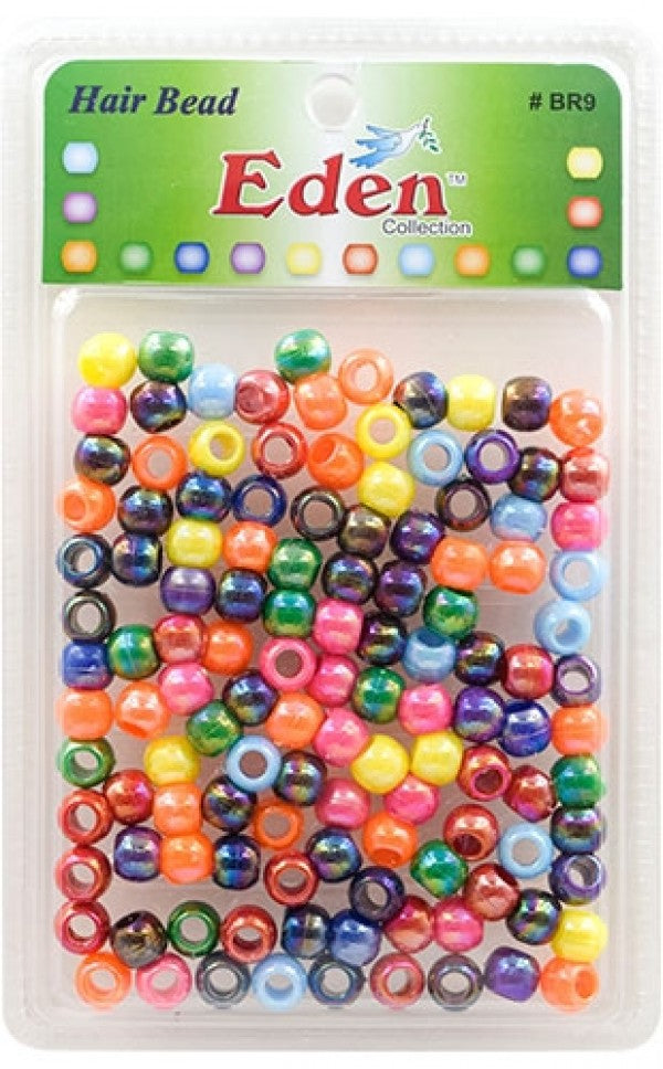 Eden Medium Hair Beads Jumbo Pack - Glossy Assorted #BR9-AAB