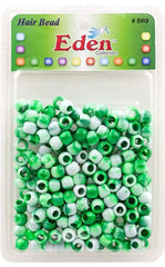 Eden Medium Hair Beads Jumbo Pack - Green Two Tone #BR9WGRE