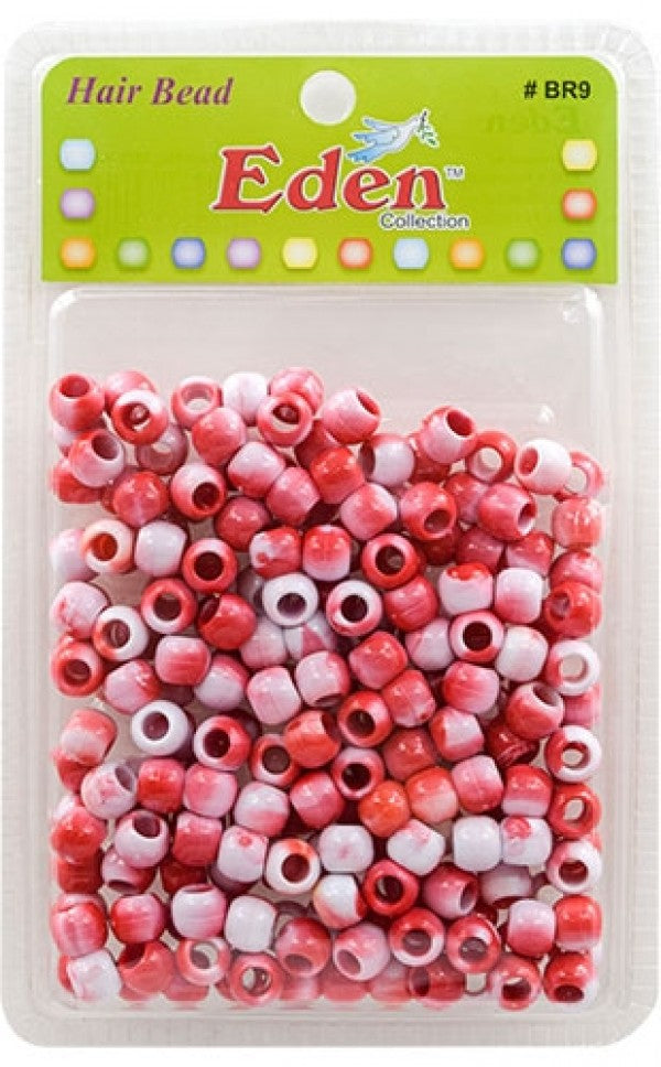 Eden Medium Hair Beads Jumbo Pack - Red Two Tone #BR9WRED