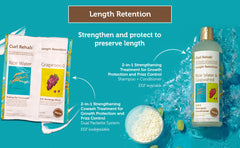 Curl Rehab Length Retention Rice Water & Grapeseed Oil 2-in-1 Strengthening Treatment Packette