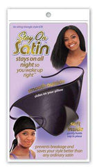 Stay On Satin Tie String Triangle - Style 678 Black