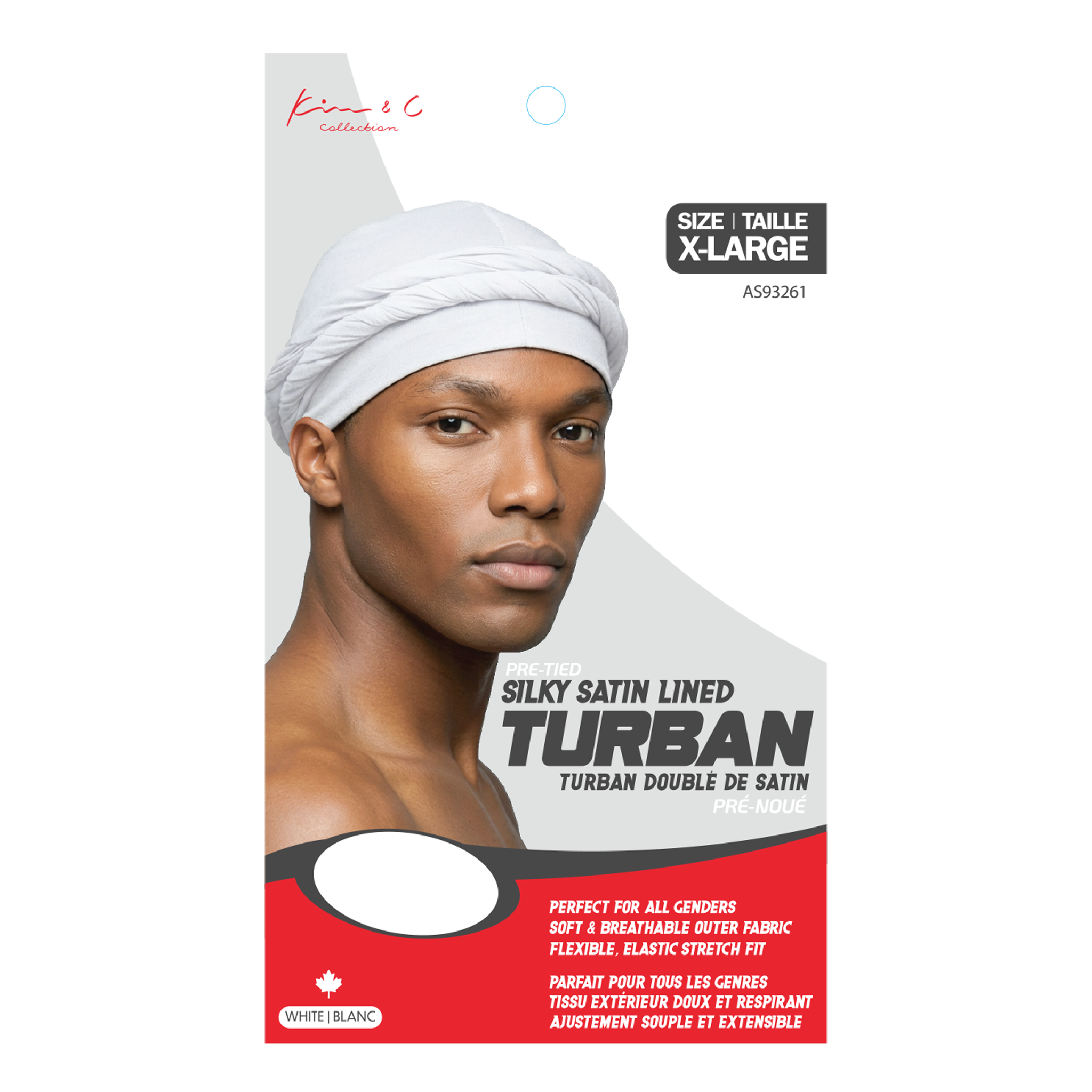Kim & C Pre-Tied Silky Satin Lined Turban